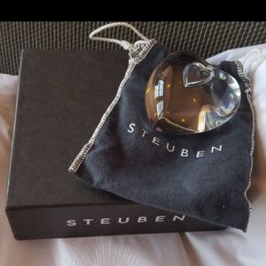 NWT Steuben Glass Heart